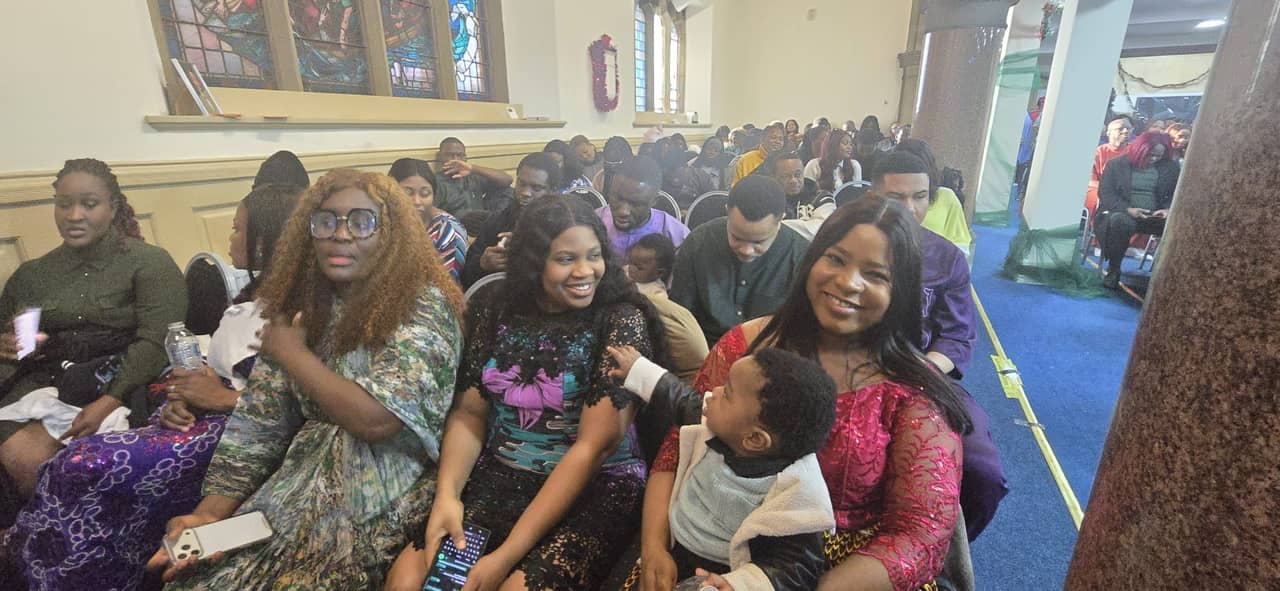 The RCCG Living Faith Sunderland congregation gathered together
