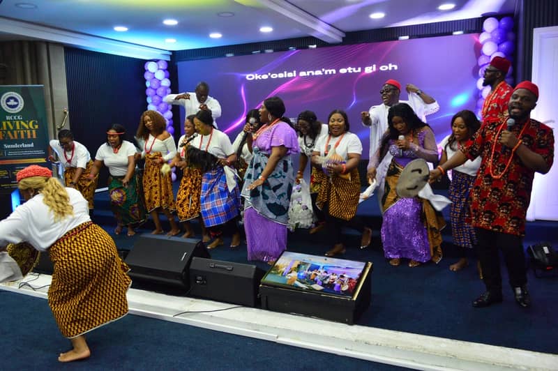 The Worship & Music Team leading praise at RCCG Living Faith Sunderland